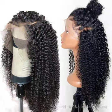 Deep curly Wig Lace Front Human Hair Wigs,Curly Wigs Human Hair Lace Front,Natural Virgin Brazilian Hair Wig For Black Women